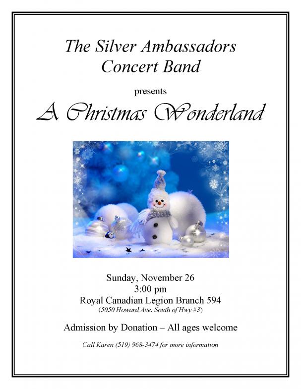 Silver Ambassadors Concert Band - A Christmas Wonderland